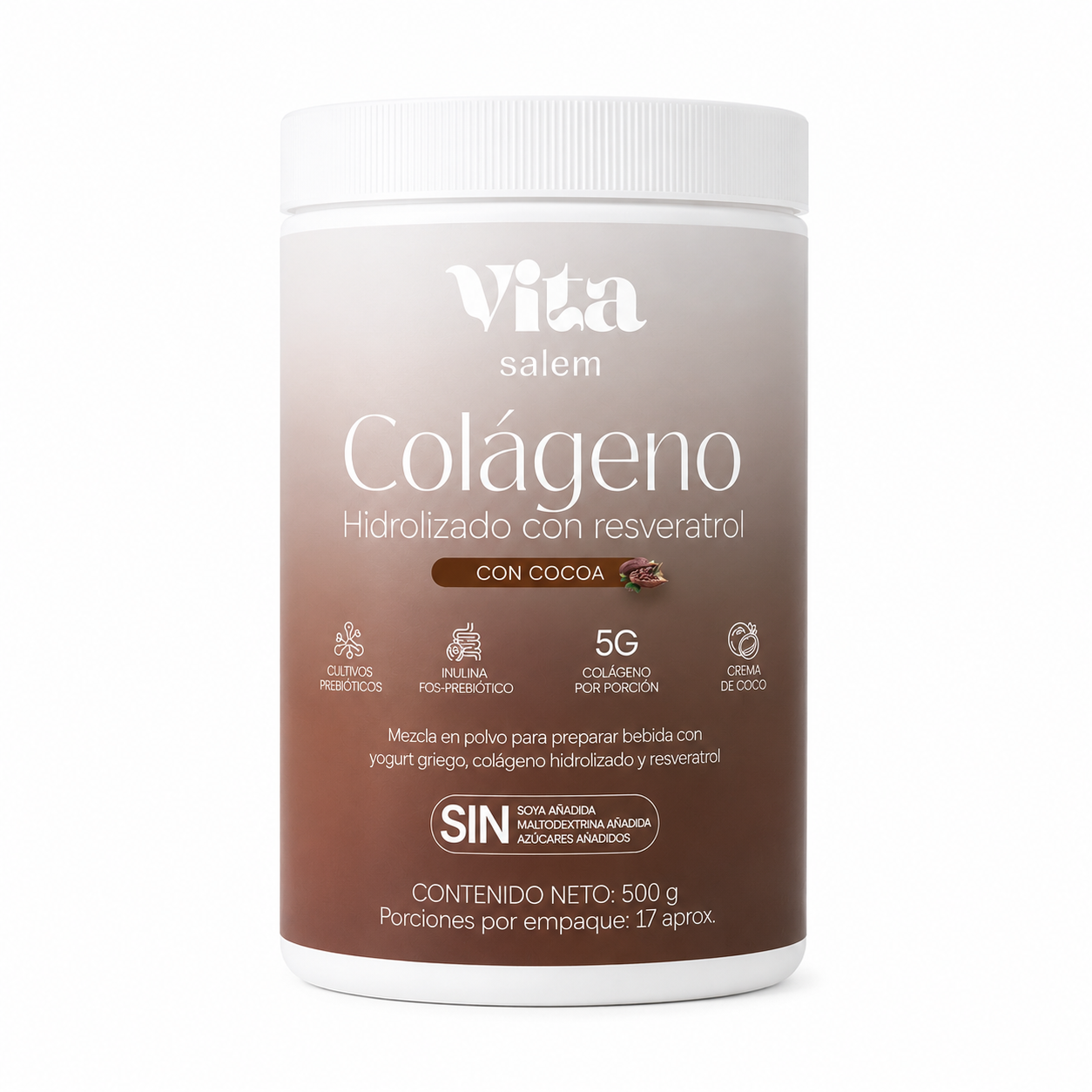 Colágeno con resveratrol sabor a cocoa